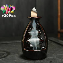 +20Pcs Incense Cones Creative Home Decoration Backflow Incense Burner Incense Censer Waterfall Incense Burner Desktop Decoration 2024 - buy cheap