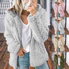 Women's  Long Sleeve Thick Hooded Faux  Fur Coat Autumn Winter Warm Jacket Overcoat Manteau d'hiver femme 2024 - buy cheap