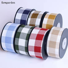 Kewgarden-lazo grande a cuadros para manualidades, accesorios de costura, cinta hecha a mano, 1,5 ", 38mm, 10 yardas 2024 - compra barato