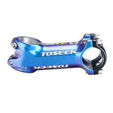 Toseek gradiente cor bicicleta haste mtb/estrada bicicleta haste 6 ° 17 ° grau de alta resistência leve 31.8mm liga de alumínio guiador xc 2024 - compre barato