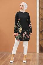 Black Hijab Tunik Ramadan muslim hijab dress women Abaya turkey Islamic clothing prayer 2024 - купить недорого
