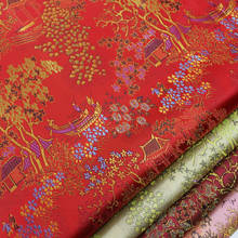 CF786 Scenery Jacquard Chinese Traditional Silk Brocade Fabric Chinese Wedding Clothing Pillow Case Fabrics DIY Materials 2024 - buy cheap