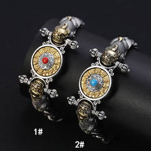 2020 Buddha Bracelet 100% 925 Sterling Silver Men Vajra Zodiac Mantra Lucky brave troops Rotatable Bracelet Bangle Jewelry Gifts 2024 - buy cheap