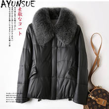 AYUNSUE Genuine Leather Down Jacket Women 2022 Real Fox Fur Collar Winter Sheepskin Coat Female Thick Warm Leather Jackets J6430 2024 - buy cheap