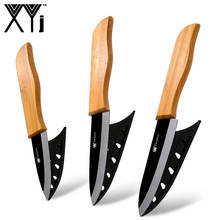 Eco-Friendly Kitchen Knife Zirconium Blade Bamboo Handle Cooking Tools XYJ 3" 4 Inch Utility 5 Inch Slicing Ceramic Knife Set 2024 - buy cheap