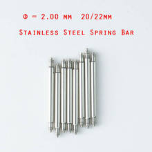 10 Pcs diameter diameter=2mm Stainless Steel 16/18mm/20mm/21mm/22mm/24mm Spring Bars Pin for Diver  watch 2024 - buy cheap