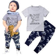 Pudcoco Girl Set 1Y-6Y UK NEW Toddler Kids Baby Boys Dinosaur Top T-shirt Pants Leggings Outfit Clothes 2024 - buy cheap