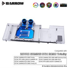 Barrow PC cooling GPU cooler video Graphics Card Water Block for ZOTAC 3090 3080 X GAMING Trinity 5v ARGB LRC2.0  BS-ZOXG3090-PA 2024 - buy cheap