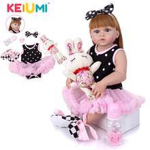 KEIUMI 23 Inch Princess Reborn Baby Dolls 55 CM Full Silicone Girl Bebe Dolls Toy Gift For Child Birthday XMAS Surprises 2024 - buy cheap