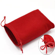 Doreen box, bolsa de joias de velveteen com cordão de 15x10cm, cor vermelha para embalagem, presentes de joias, atacado com 10 peças 2024 - compre barato