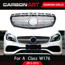 2013-2018  A class W176 Diamond grille For Mecedes W176 A class Diamond Grille W176 ABS car Replacement  bens A180 A260 A200 2024 - buy cheap