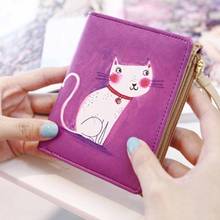 Cartoon Cute Cat Women Wallet Fashion Short Pu Leather Lady Clip Wallets Casual Thin Short Wallet Clutch Female Coin Purse 2024 - buy cheap