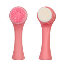 Dupla face silicone limpador facial escova de lavagem portátil remoção cravo rosto massagem limpeza escova de lavagem ferramenta cuidados com a pele 2024 - compre barato