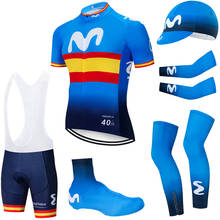 6PCS Full Set TEAM Blue M New cycling  jersey 20D bike shorts Ropa Ciclismo MEN summer quick dry POO BICYCLING Maillot bottoms 2024 - buy cheap