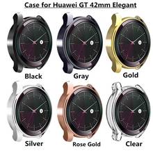 Защитный чехол для Huawei watch case GT 42 мм Элегантный мягкий чехол из ТПУ с окантовкой защитный рукав антицарапина рамка Крышка S7 2024 - купить недорого