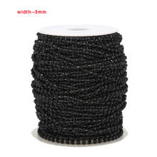 2Meters Monochrome black beads Stainless Steel Black Link Chain DIY For Necklace Bracelet Ankle making finding 2024 - buy cheap