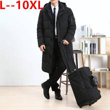 8XL 6XL 5X Winter 10XL Men's Long Parkas Warm Casual Coat Medium-Long WindProof Thickening Hat Jacket Parka Men 2024 - buy cheap