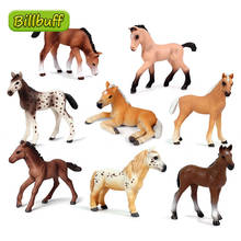 Figuras de acción de PVC para niños, modelo de Animal salvaje simulado, modelo de caballo, adornos de juguete, Colección, regalo 2024 - compra barato