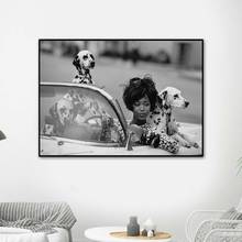 Fashion Woman Poster Dalmatian Canvas Painting Black and White Retro Poster Prints Wall Art Picture for Living Room Home Decor 2024 - buy cheap