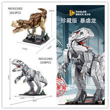 611001  Jurassic wrold park Dinosaur Dilophosaurus triceratop  T-rex Building Blocks Bricks children gift baby education toys 2024 - buy cheap