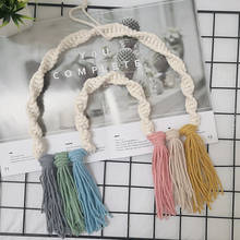 Nordic Hand-Woven Cotton Rope Rainbow Tassel Wall Hanging Decoratives Baby Kids Room Book Room Bedroom Decor Photography Prop 2024 - buy cheap