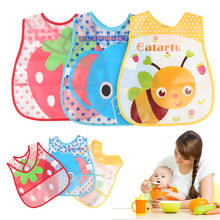 New Baby Feeding Bibs Best Waterproof Wipeable  EVA Material Toddler Printed Cartoon Baby Feeding Cloth Children Baby Apron 2024 - buy cheap