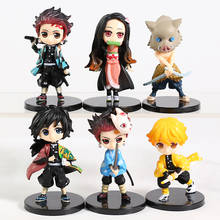 Bonecos de pvc demon slayer, tanjirou nezuko zenitsu inosuke giyuu kanawo mitsuri shinobu kyoujurou sabito makomo 2024 - compre barato