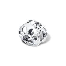 Charms fits for Necklaces Bracelets Openwork Paw Print Beads 100% 925 Sterling-Silver-Jewelry Free Shipping 2024 - buy cheap