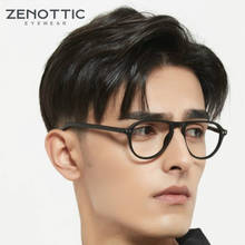 ZENOTTIC Retro Anti Blue Light Blocking Glasses Men Women Computer Gaming Spectacles Frame Pilot Myopia Prescription Eyeglasses 2024 - buy cheap