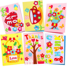 1 Set Cartoon DIY Card Toys Non-Woven Felt Greeting Cards Craft Decoration Stickers Educational Blessing Mother's Day Gifts Toys 2024 - buy cheap