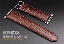 Series SE 6/5/4/3/2/1 Black Brown Luxury Crocodile Leather Strap Watch band For Apple Watch iWatch Sport Edition 38 40 42MM 44mm 2024 - buy cheap