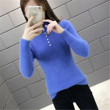 2020 Autumn Winter Women Turtleneck Mohair Sweater Soft Wool Hand Oversized Knit Thick Pullovers korean fashion tops 2024 - buy cheap
