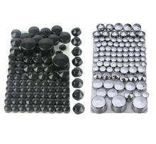 Motorcycle 87 pcs ABS Bolt Toppers Caps Cover Set For Harley Davidson Softail Twin Cam 1984-2006 Black Chrome 2024 - buy cheap