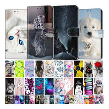 Painted Leather Flip Phone Case For iPhone 12 mini 12 Pro 11 Pro Max Lion Cat Butterfly Wallet Card Holder Stand Book Cover 2024 - buy cheap