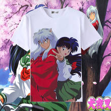 Inuyasha cosplay t camisa anime japonês inuyasha kikyo kouga impresso verão camiseta dos desenhos animados topo camiseta 2024 - compre barato