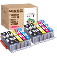 10 Uds PGI 570 CLI 570 PGI570XL CLI570XL para PIXMA TS8050 tinta de impresora TS8050 tinta PIXMA MG5750 MG5751 MG6851 MG6852 TS6050 TS5050 2024 - compra barato