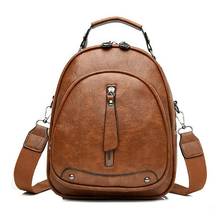 Ladies Multifunction Leather Backpacks Sac A Dos School Backpacks for Girls Female Travel Backpack Women Mochilas Feminina New 2024 - buy cheap