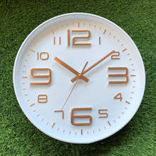 Relógio de parede 12 Polegada moderno à moda silencioso non-ticking redondo 3d design decorativo para o escritório em casa mazi888 2024 - compre barato