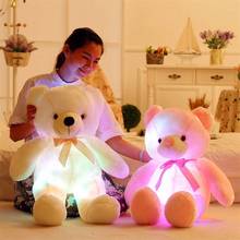 50 см светящийся stuffeed животное led мигающий плюшевый милый светящийся красочный плюшевый медведь, куклы игрушки для детей Детские игрушки подарок на день рождения праздник 2024 - купить недорого