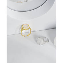 Anillos cuadrados simples de cristal blanco Natural para mujer, joyería 2021, elegante anillo de Plata de Ley 925, regalos de compromiso para mejores amigos 2024 - compra barato