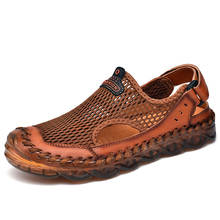 Sandálias masculinas de alta qualidade, confortáveis, sapatos de verão, praia, plus size, sapatos casuais antiderrapantes 2024 - compre barato