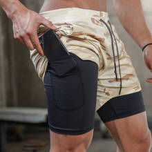 2 em 1 shorts de corrida dos homens quentes secagem rápida calções de fitness fitness esporte casual praia shorts musculação treino bolsos shorts 2024 - compre barato