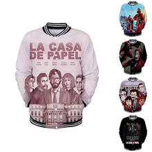 Dinheiro Assalto A Casa de La Casa de Papel de Papel 3d Casaco Jaqueta de Beisebol Das Mulheres Dos Homens Hoodies Camisolas Do Hoodie 3D casacos Tops 4XL 2024 - compre barato