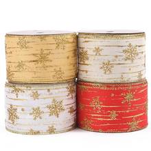 10 Yards Glitter Sheer Snowflake Ribbon for Wedding Party Christmas Tree Decor 2024 - buy cheap