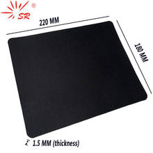 Sr-mouse pad, tapete preto de mesa e 18*22*1.5cm, design sem bordas, antiderrapante, para computador, tablet, laptop, acessórios 2024 - compre barato