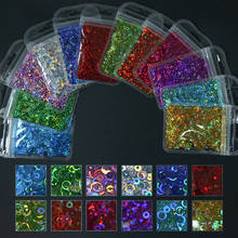 Resina de glitter holográfica em formato de círculo 4mm-6mm, suprimentos para arte de unha-1 saco, glitter * poliéster * tumblers, artesanato, slime, 2024 - compre barato