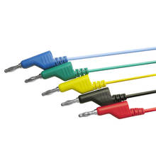Cable de prueba de silicona suave para multímetro, Cable de prueba de 1M, 4mm, conector Banana a Banana, 5 colores 2024 - compra barato