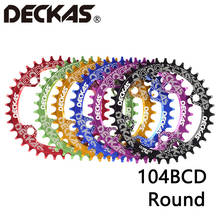 Детали для велоспорта Deckas 104BCD, круглая, узкая, широкая Звездочка для горного велосипеда 104BCD 32T 34T 36T 38T, детали для кривошипной системы 2024 - купить недорого