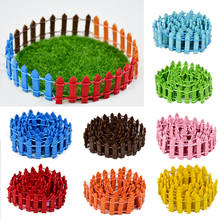 10pcs Multicolor Mini Fence DIY Fairy Garden Barrier Wooden Craft Moss Lawn Decor Miniature Landscape Decoration Accessories 2024 - buy cheap