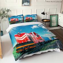 Girls Boys Duvet Cover Sets 2/3 Piece Train Bed Linen Sets Pillowcase Twin Full Queen King Size Cartoon Bedding Comforter Cover 2024 - buy cheap